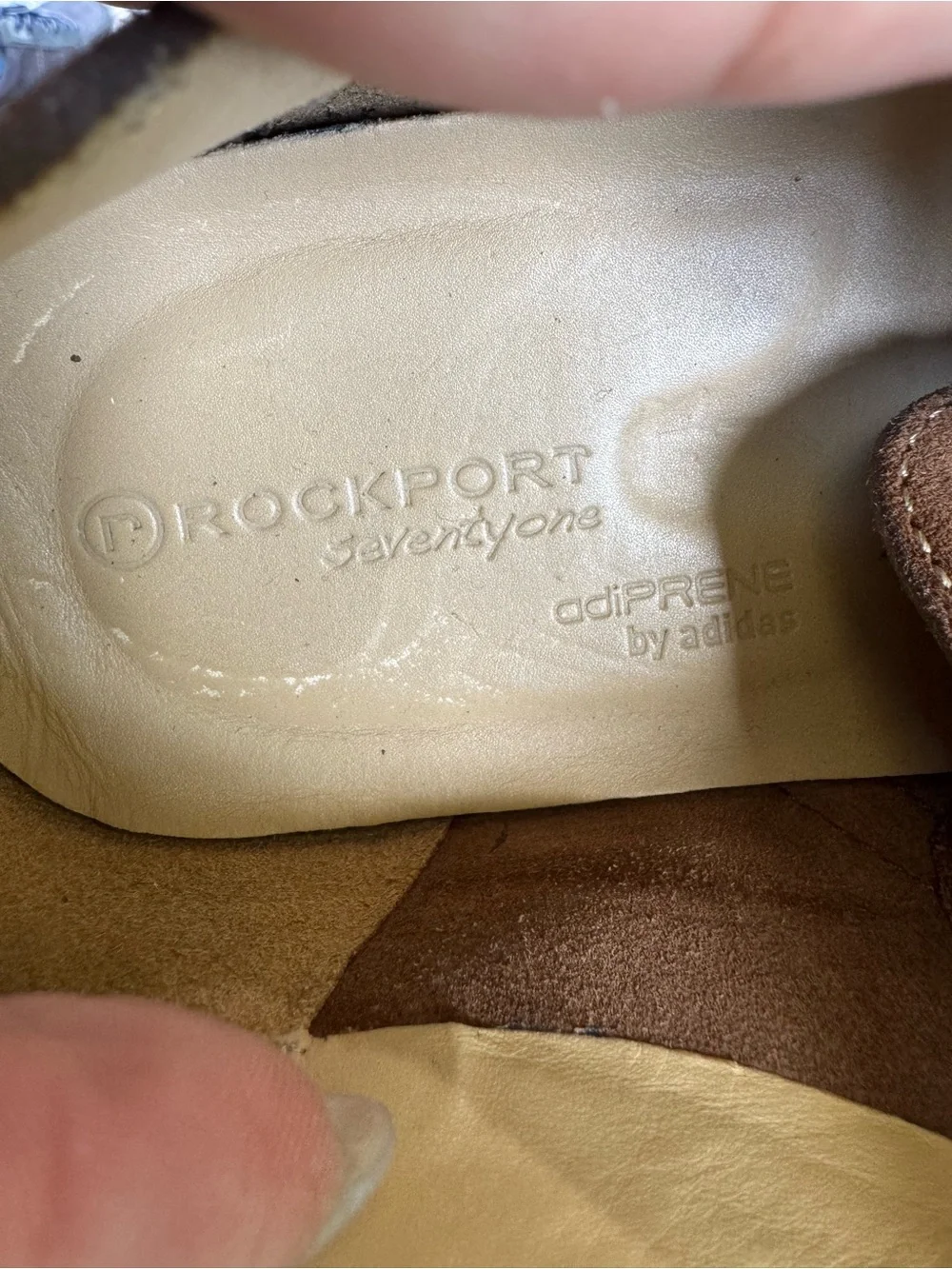 Rockport Seventy One brown suede leather wingtip shoes men’s US 8