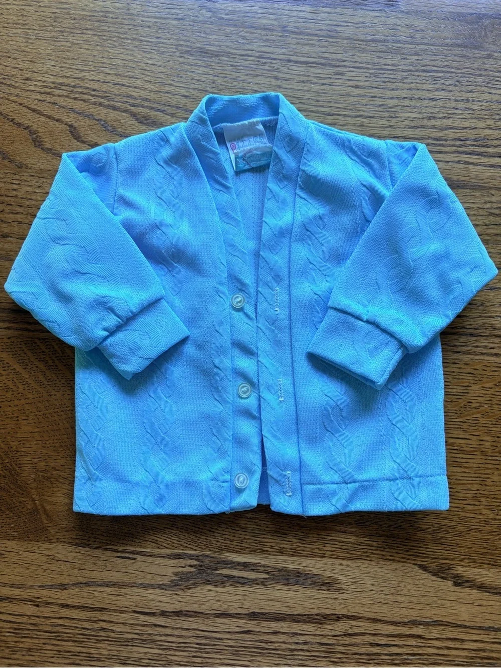 VTG Little Me by Lois Baby Blue Button-Up Outfit and Jacket set- size NB?