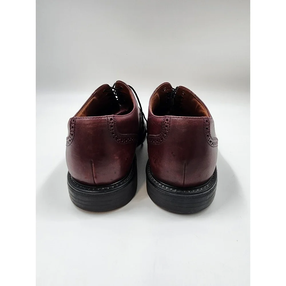 Florsheim Mens Burgundy Leather Wingtip Brogue Oxford Dress Shoes Size 10