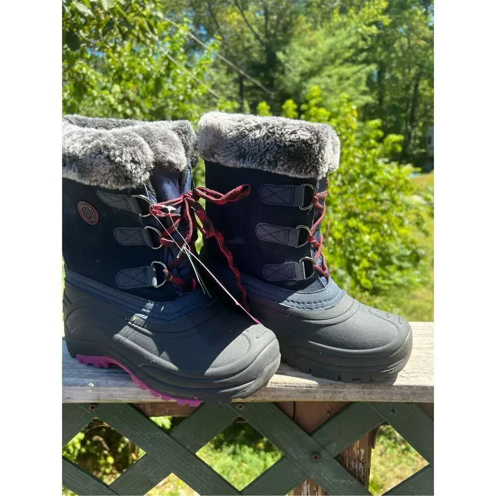Totes Unisex Kids Jessica Snow Boots Sz 4 NWT
