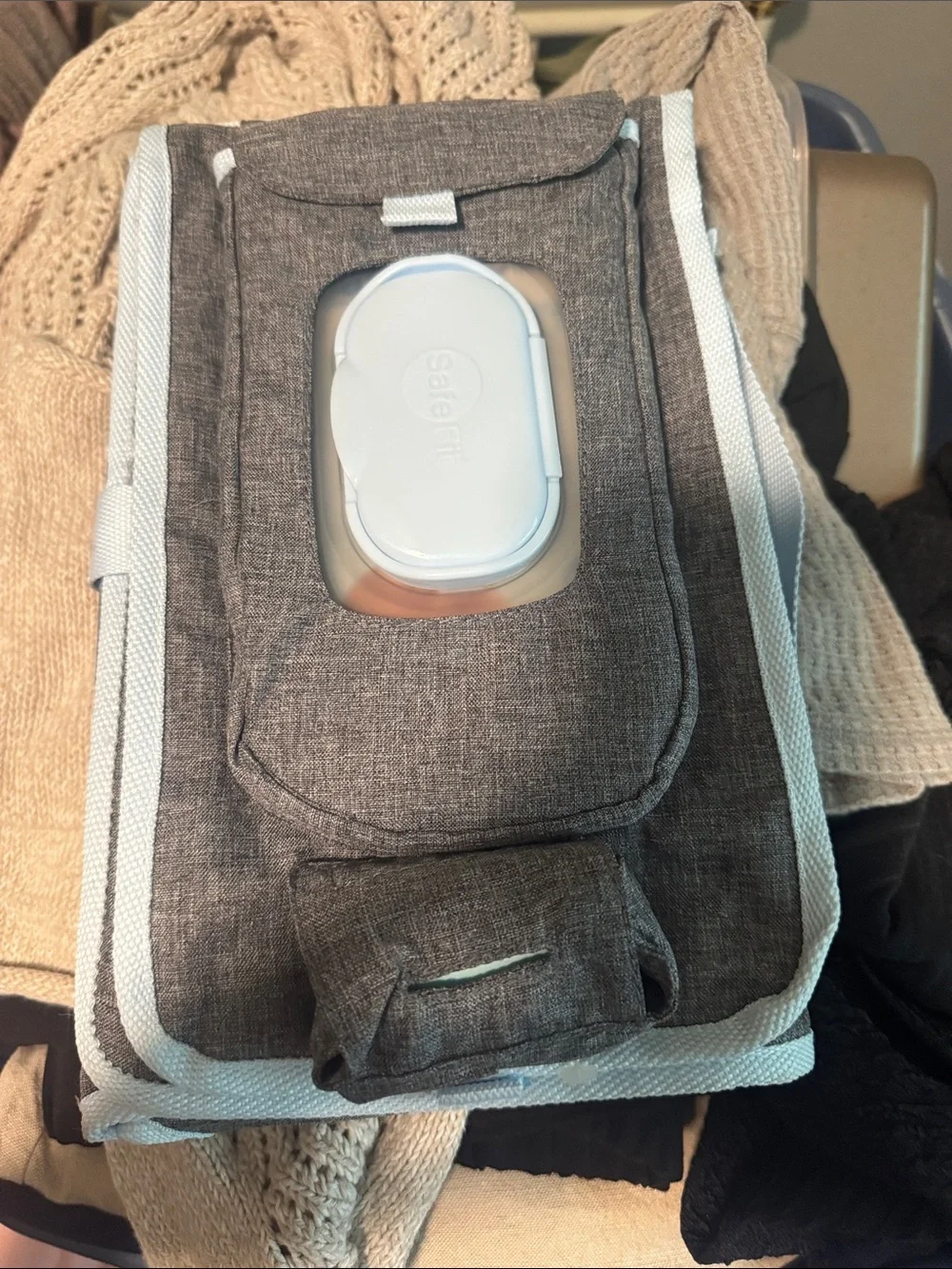 Gray diaper changing pad, never used