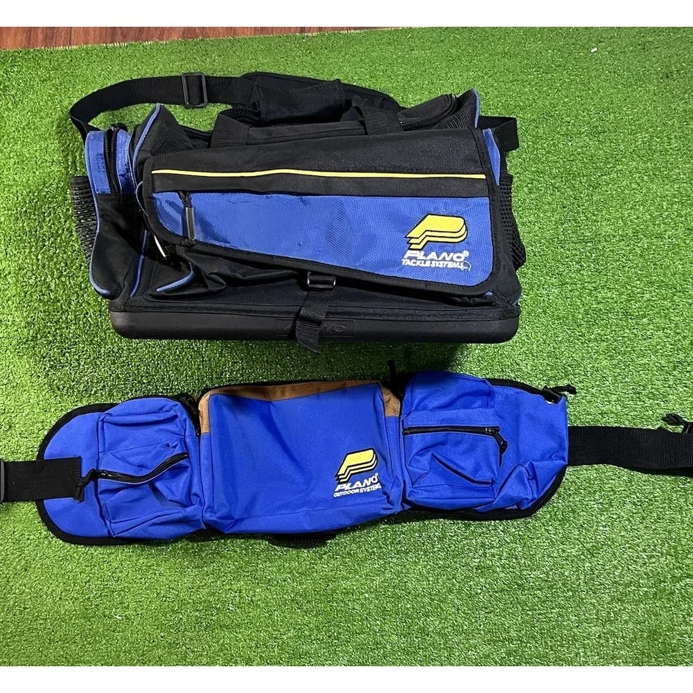 Vintage Plano Outdoor Systems Tackle Duffel Bag & Waist Bag Fanny Pack Y2K Dishi