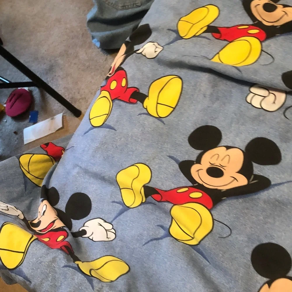 Disney Mickey Mouse Sleep Pattern Sheet - White, Yellow, Red, Blue