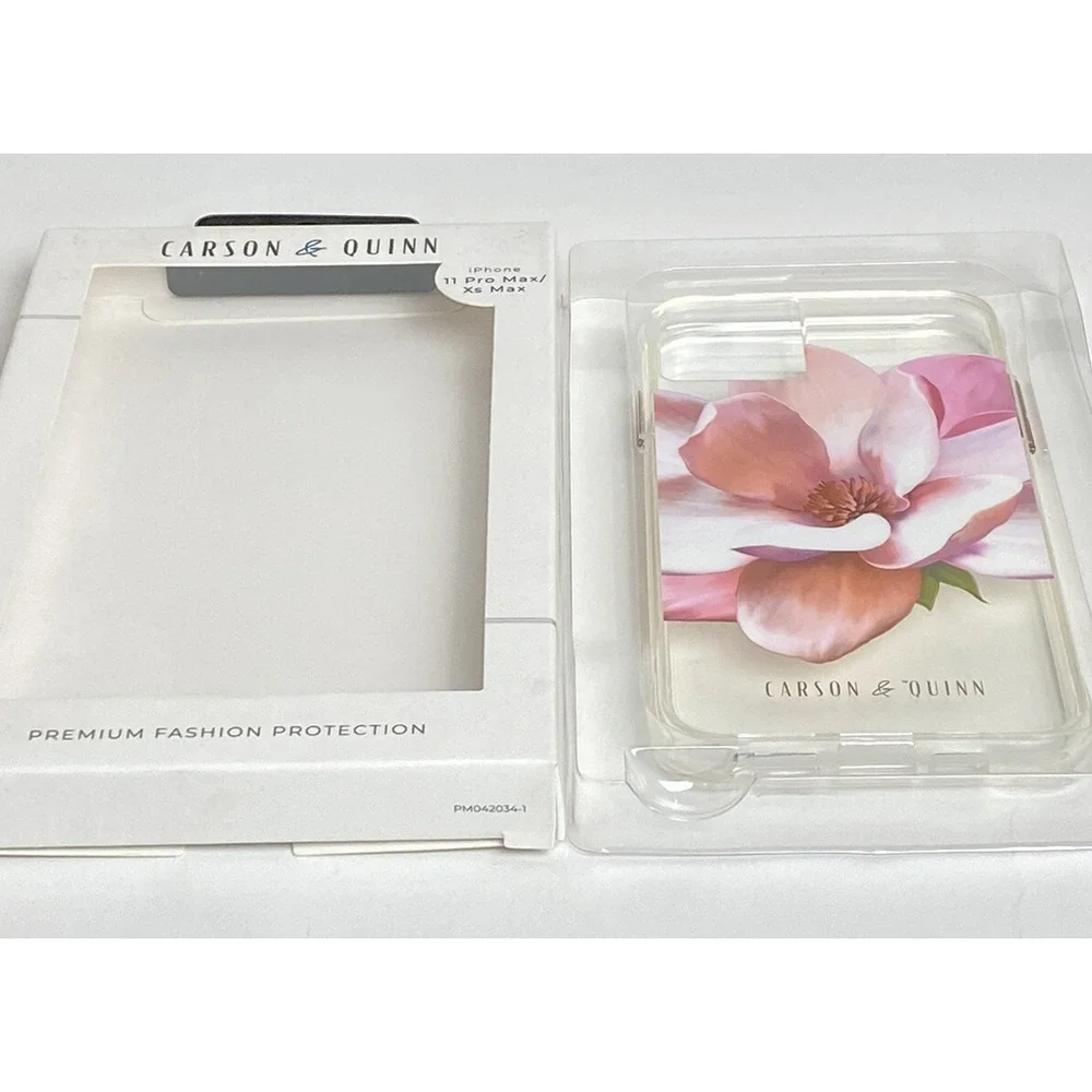 Carson & Quinn Flower design‎ case  iphone 11 pro Max & XS Max Pink White Clear