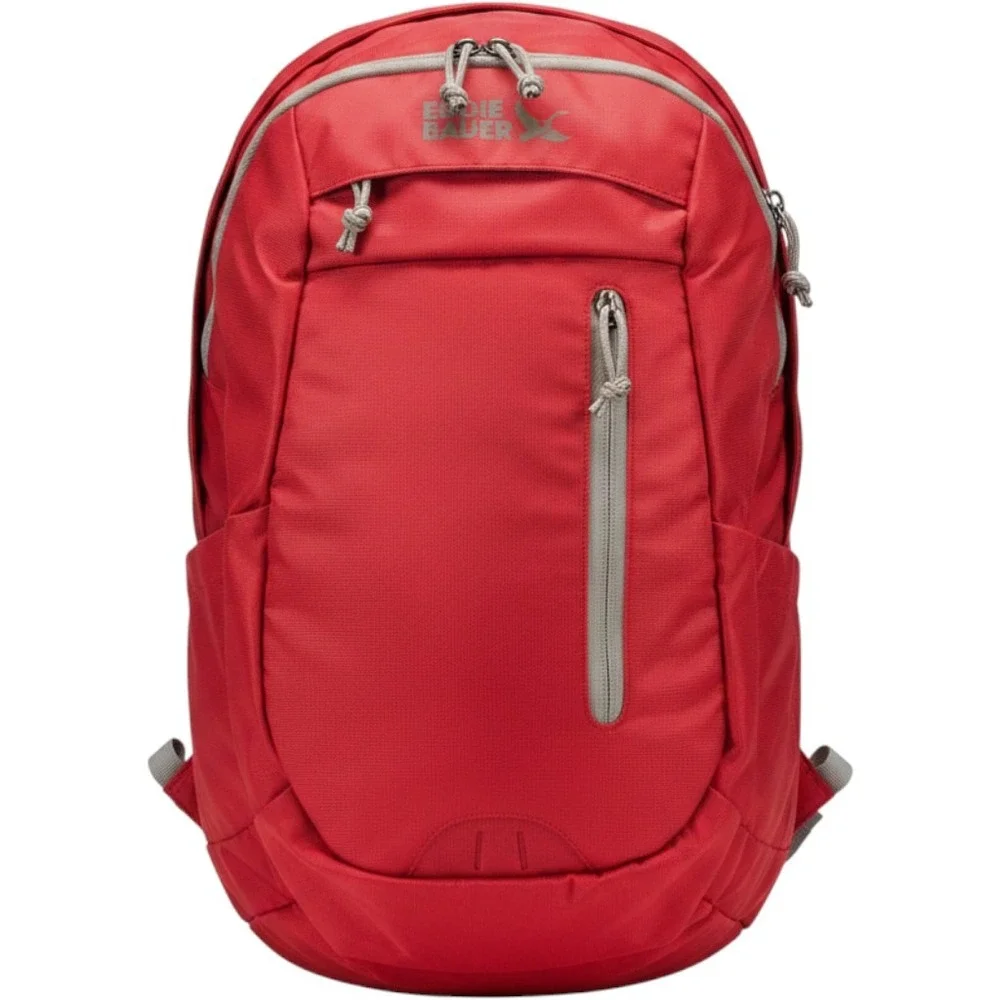 Eddie Bauer Montlake 27L Backpack Ruby Red Ripstop Hiking Travel EBB1041 NEW