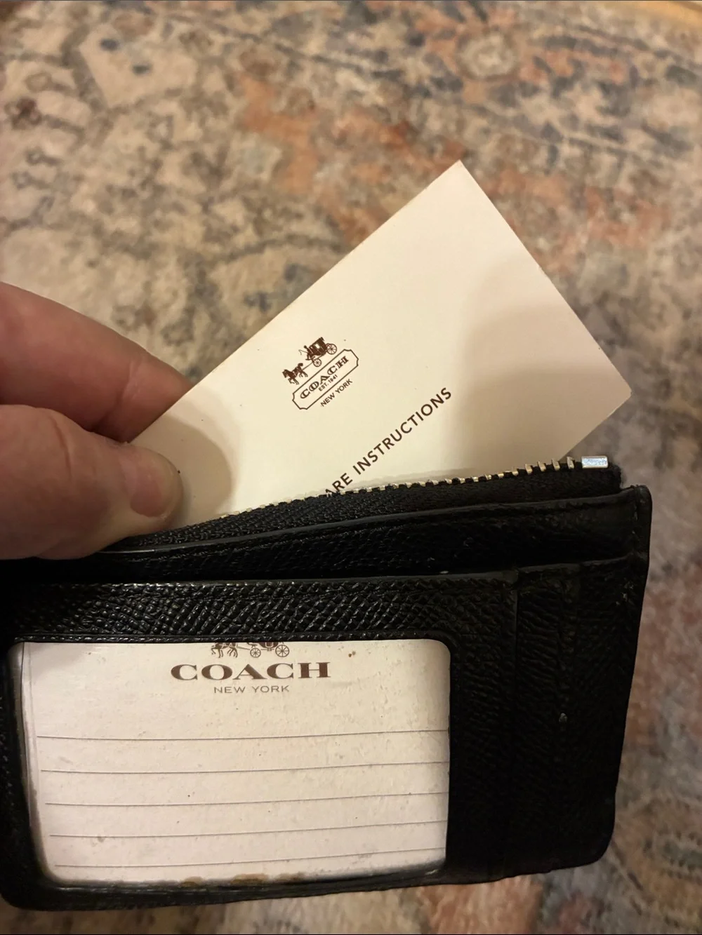 Coach zip card