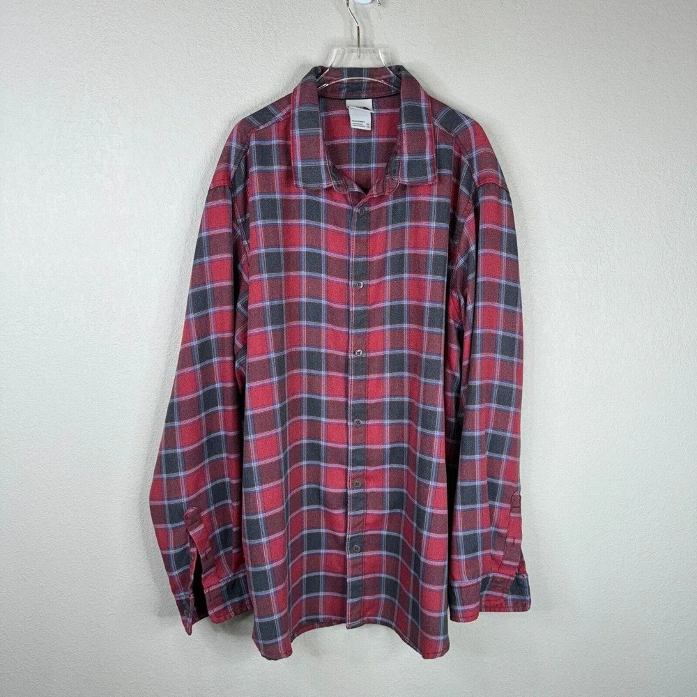 The North Face Men's Plaid Button Up‎ Shirt Long Sleeve Red/Black Size XXL