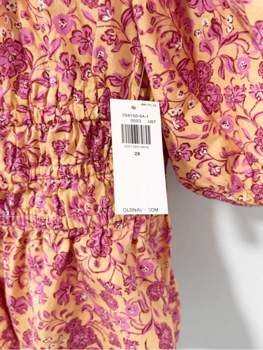 Old Navy smocked machine floral