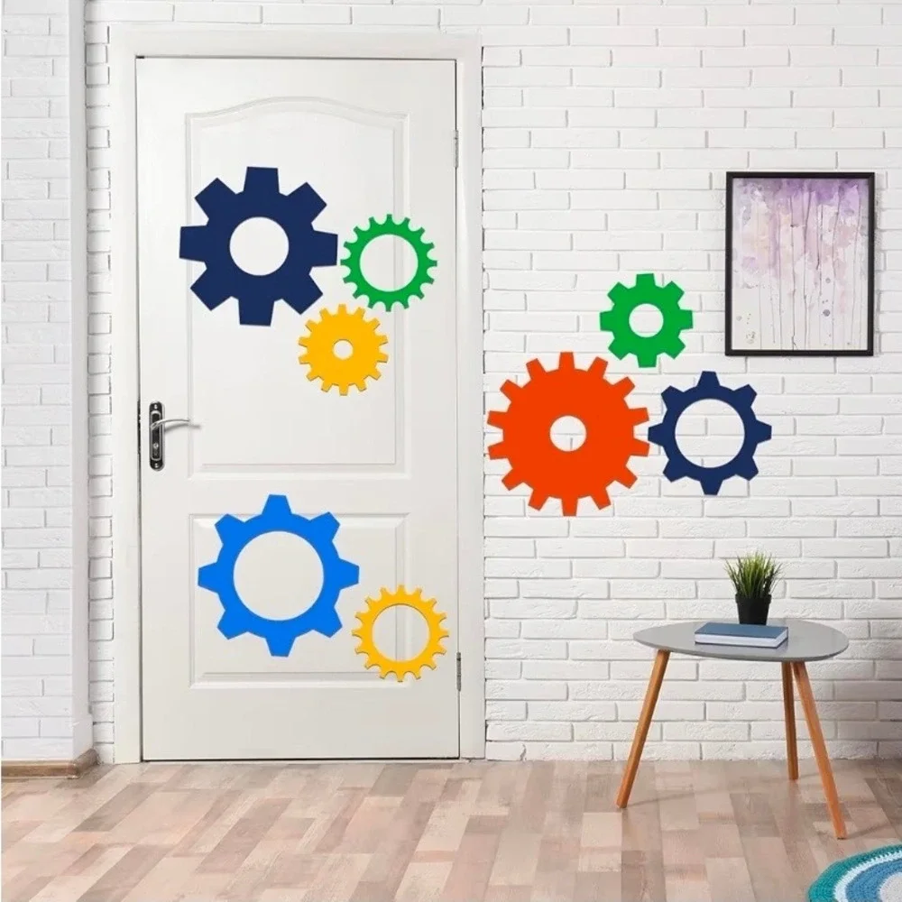 72 pieces Robot Gears‎ party decor Colorful Gears to create backdrop