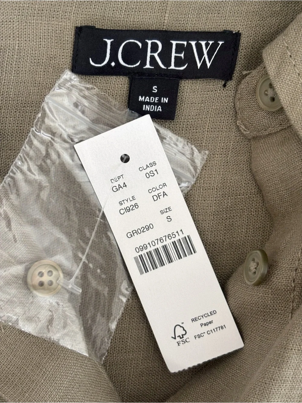 J. Crew crew olive