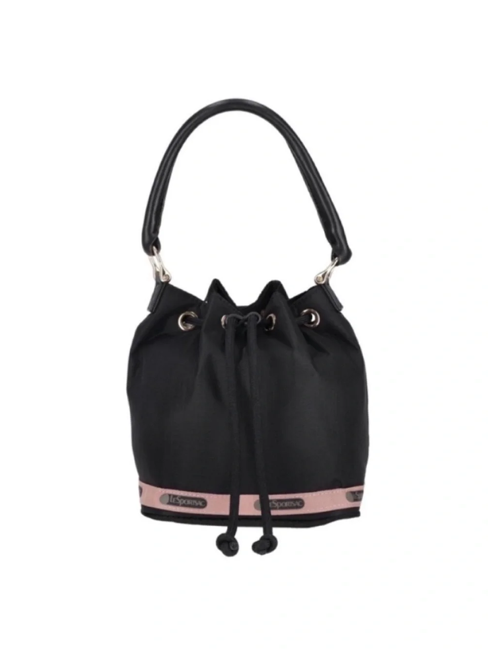 LeSportsac Atelier SMALL DRAWSTRING BAG Black and Pink Bag