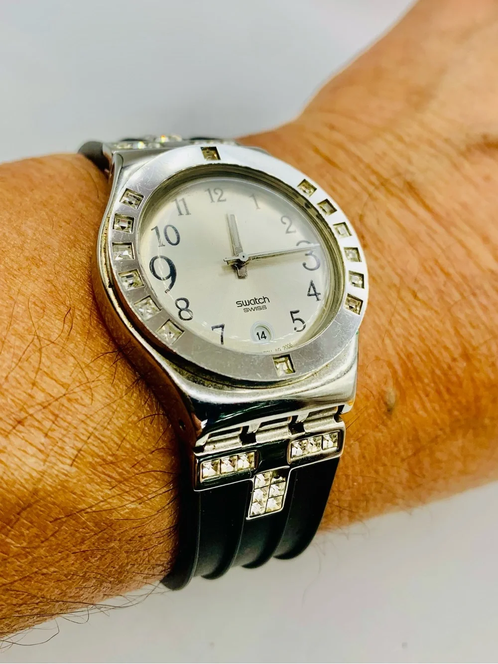 Swatch watch champagne