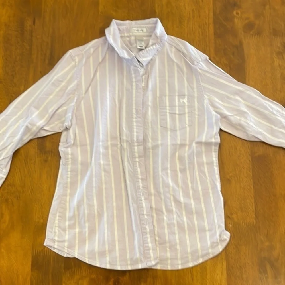 Striped button down top 133