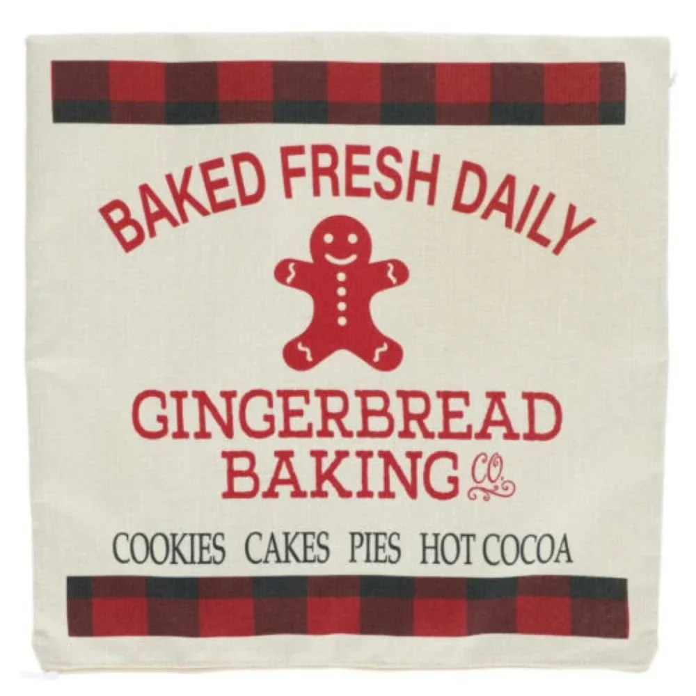 Christmas house gingerbread pillow case