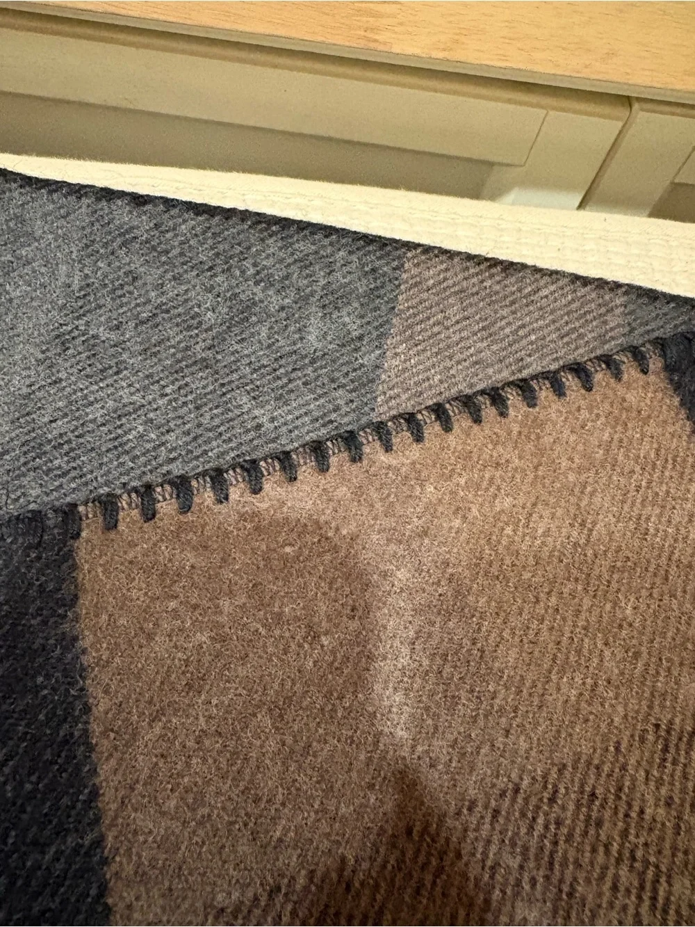Woolrich Striped Throw Blanket in Brown, Black & Gray