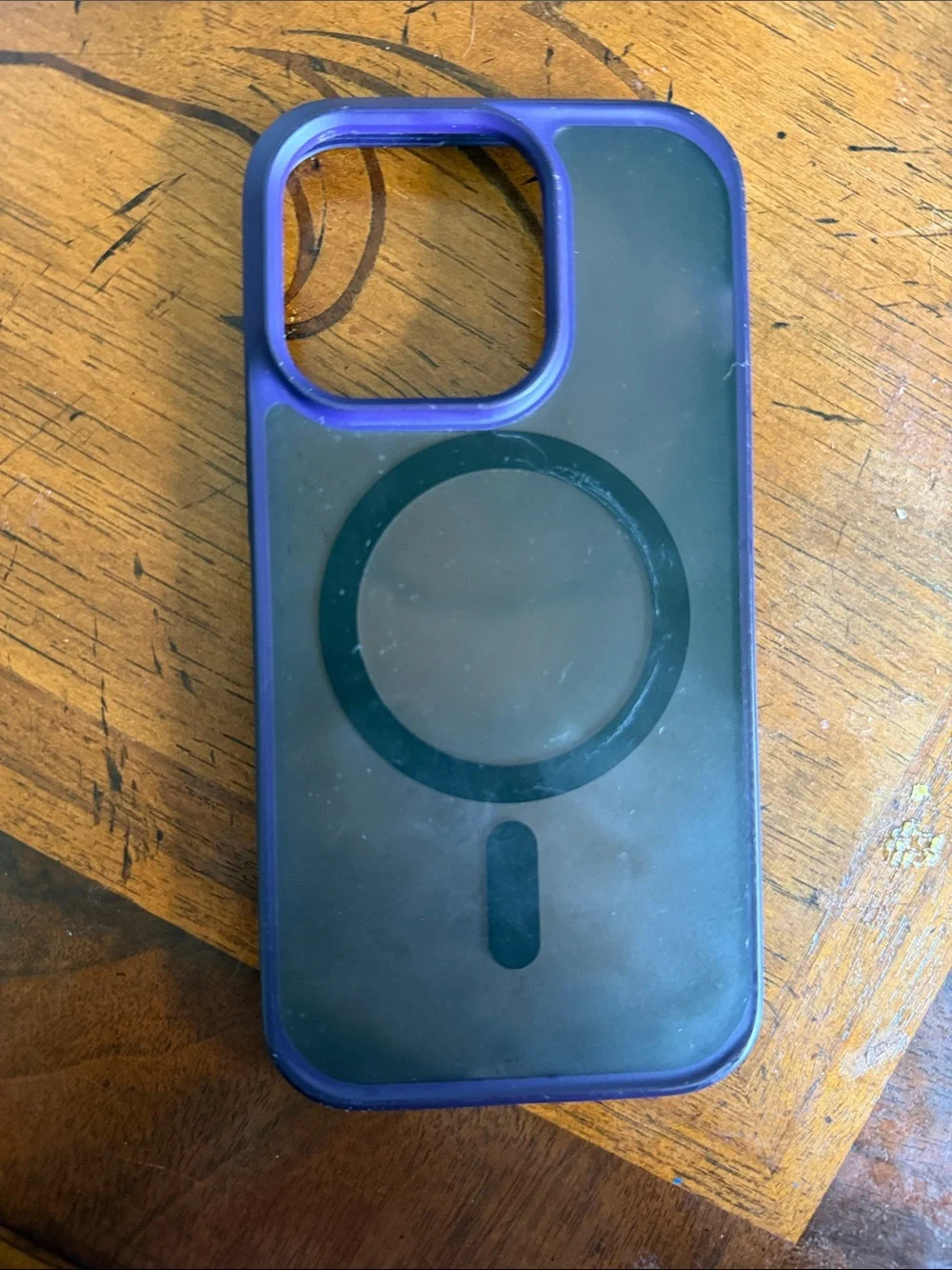 Purple Clear MagSafe Compatible iPhone Case