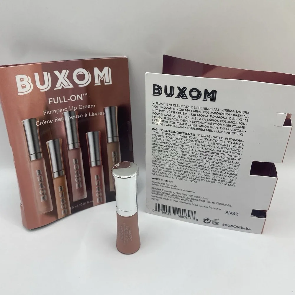 2x Buxom Full On  Plumping Lip Cream White Russian 1.5ml Deluxe Mini New