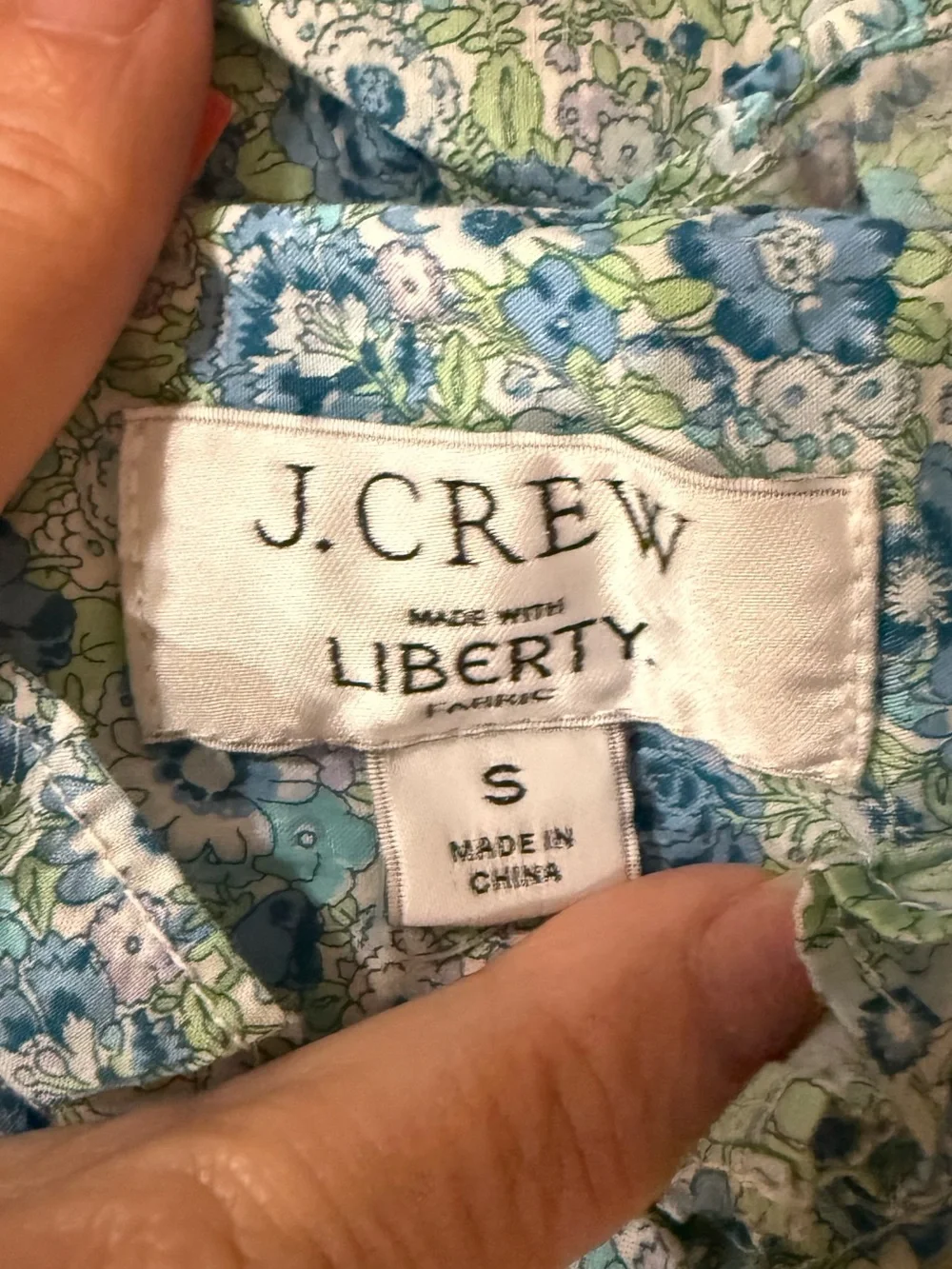 J Crew Puff-sleeve top in Liberty® Amelie floral, small