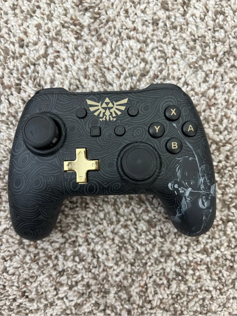 PowerA Wireless Zelda Controller Black Gold Nintendo Switch 1503256-02