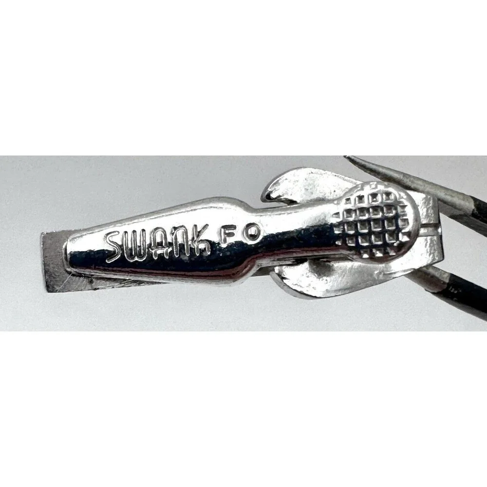 Swank Silver Tone Tie Clip Vintage Men's Fashion Jewelry Silvertone Suit&Tie