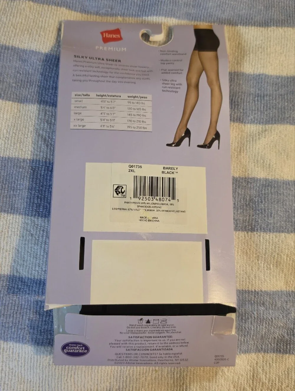 Hanes silky sheer