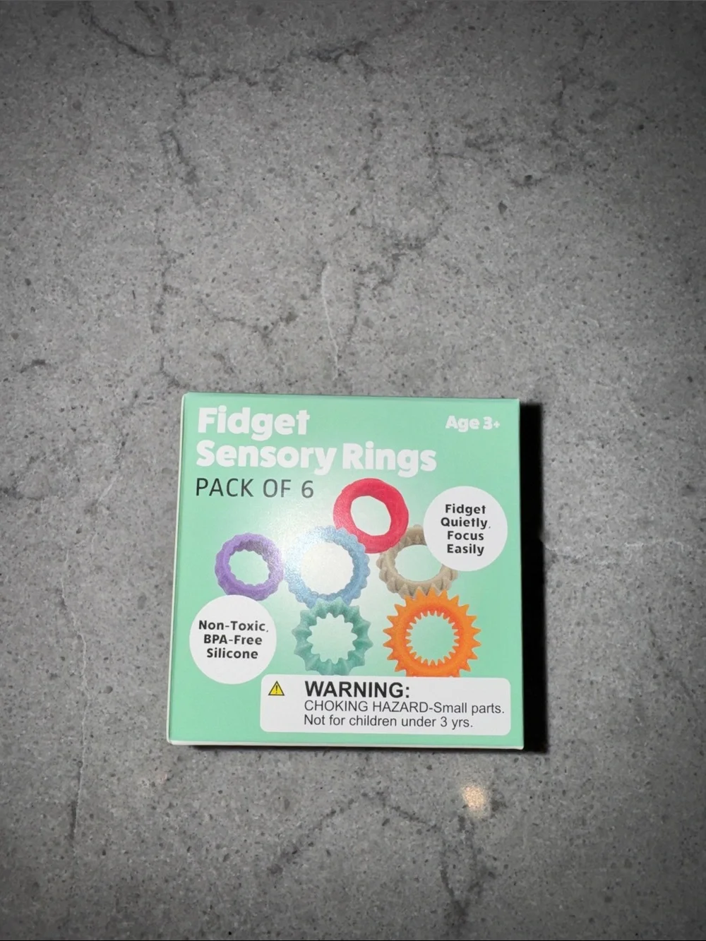 Target Fidget Sensory Rings Pack of 6 - Multicolor Silicone Sensory Toy