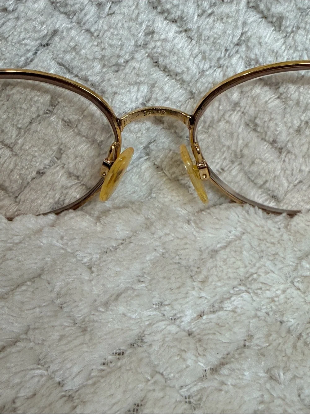 Vintage Tura‎ Gold Tortoise Oval Glasses Frames Only Librarian Chic Officecore