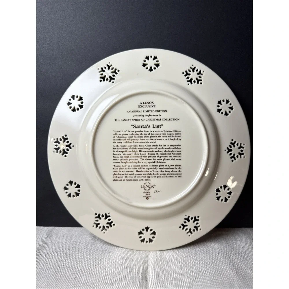 Lenox 1997 plate