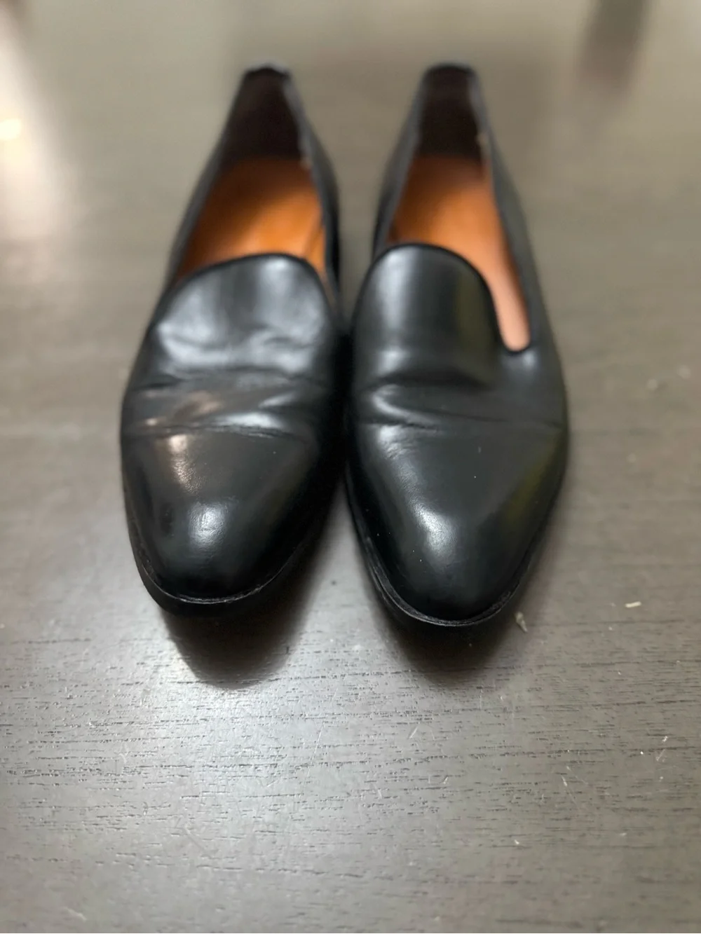 Everlane Shoes The Modern Loafer Leather Slip On Stacked   Heel Black Size 7.5