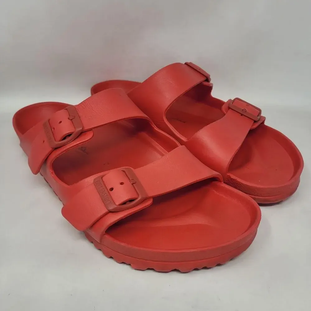 Birkenstock Arizona Sandals Men EU46 US13.5 Red EVA Slides Slip On Comfort Beach