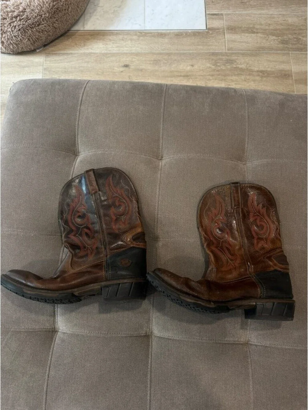 Justin Workboots Mens 14EE Brown Leather Western Boots