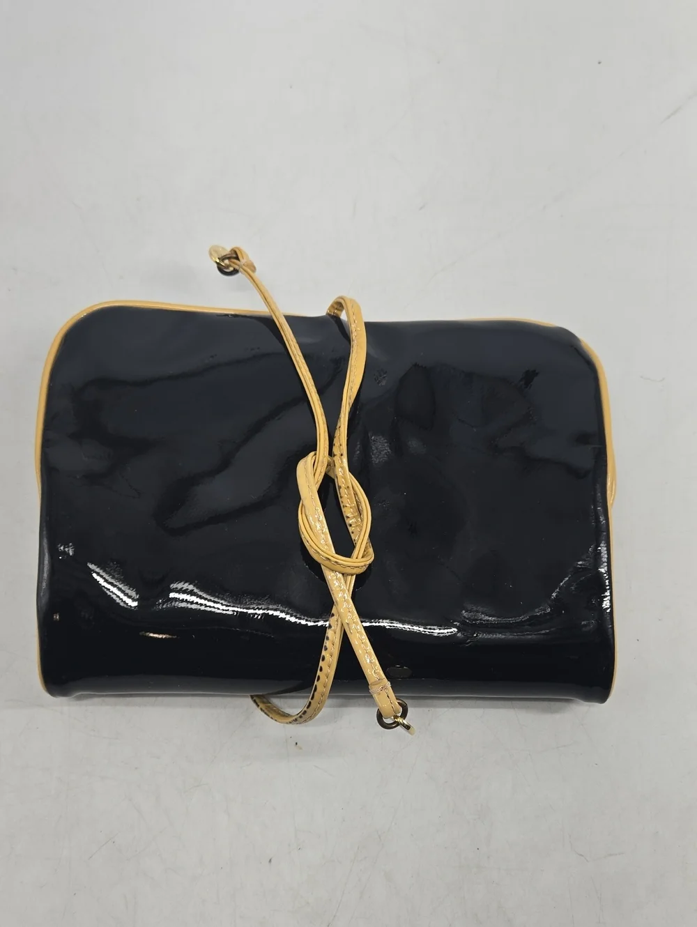 Henri Bendel Black Patent Beauty Bag