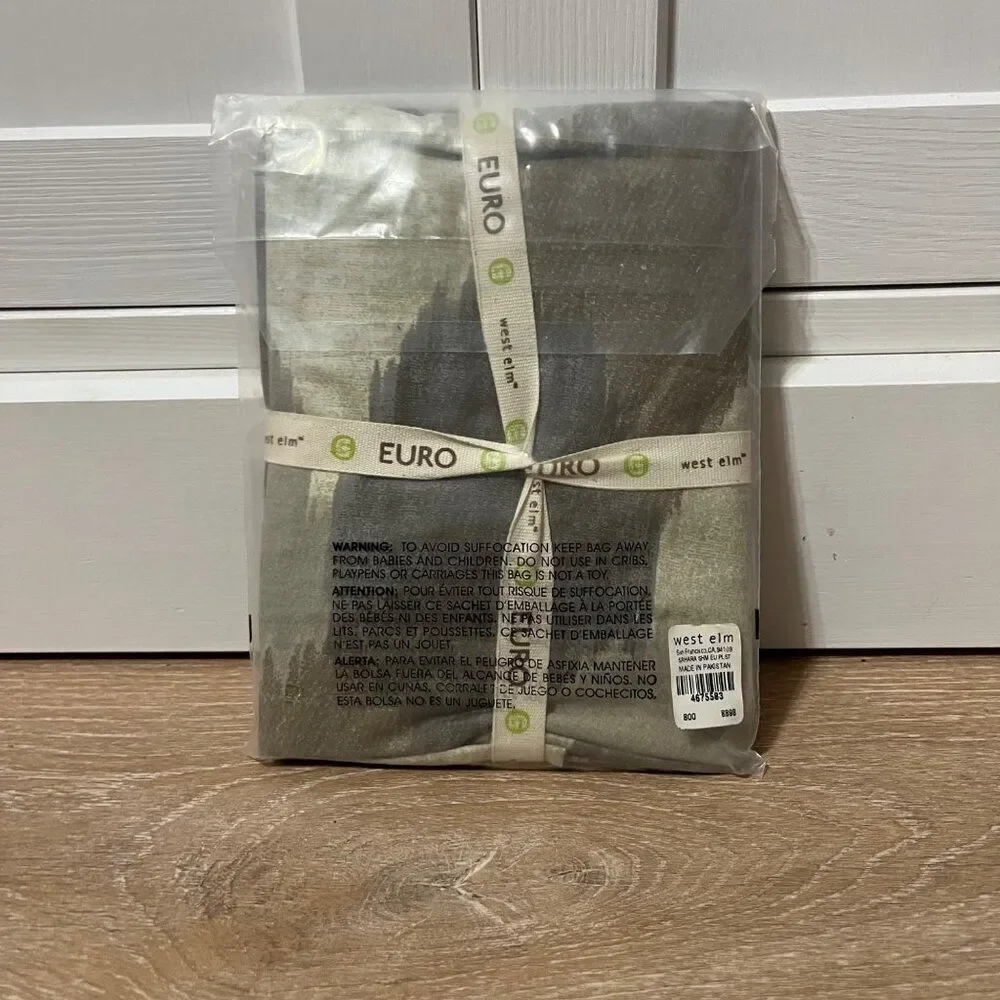 New West Elm Sahara Ikat Printed Cotton Euro 1-Sham 26