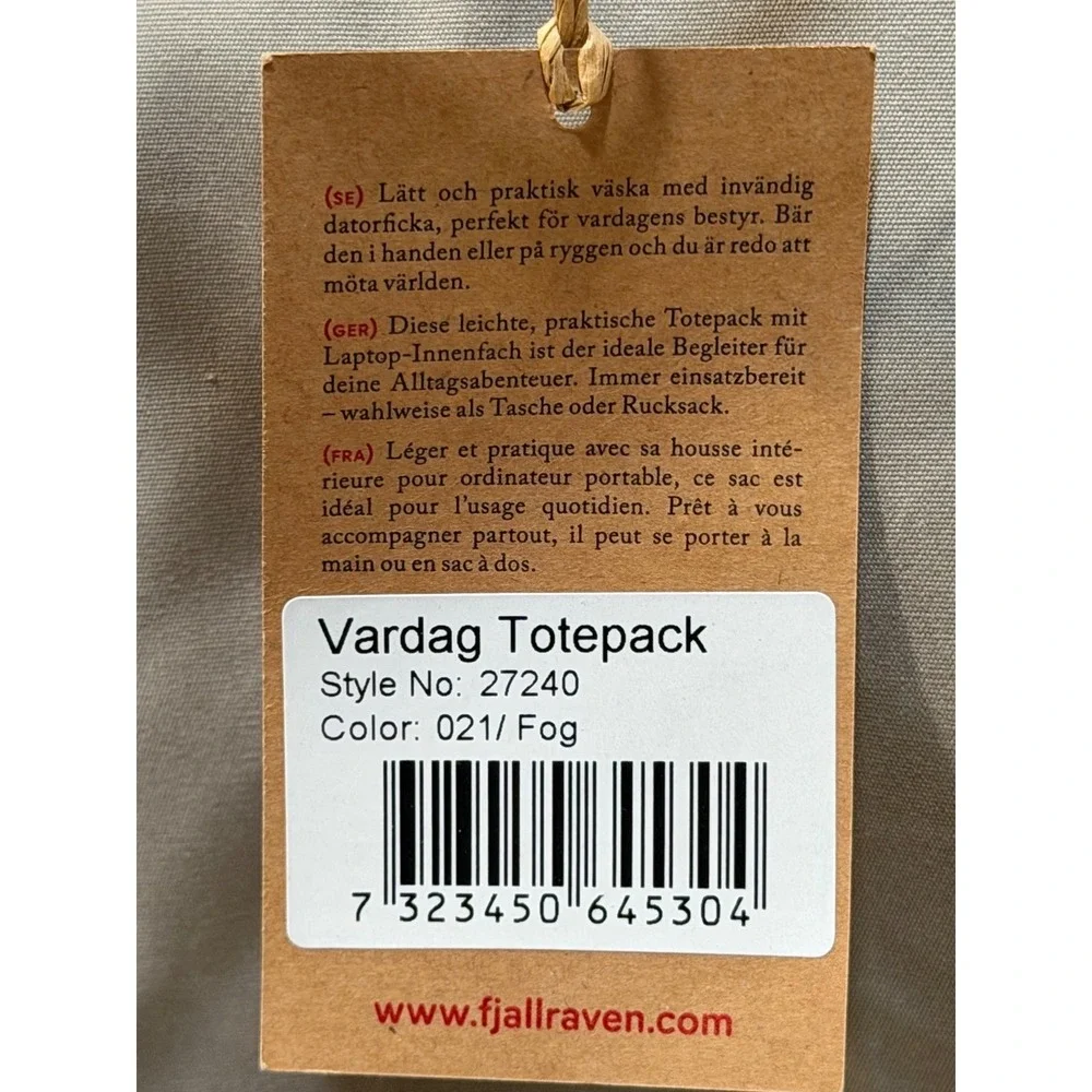 Fjallraven vardag totepack