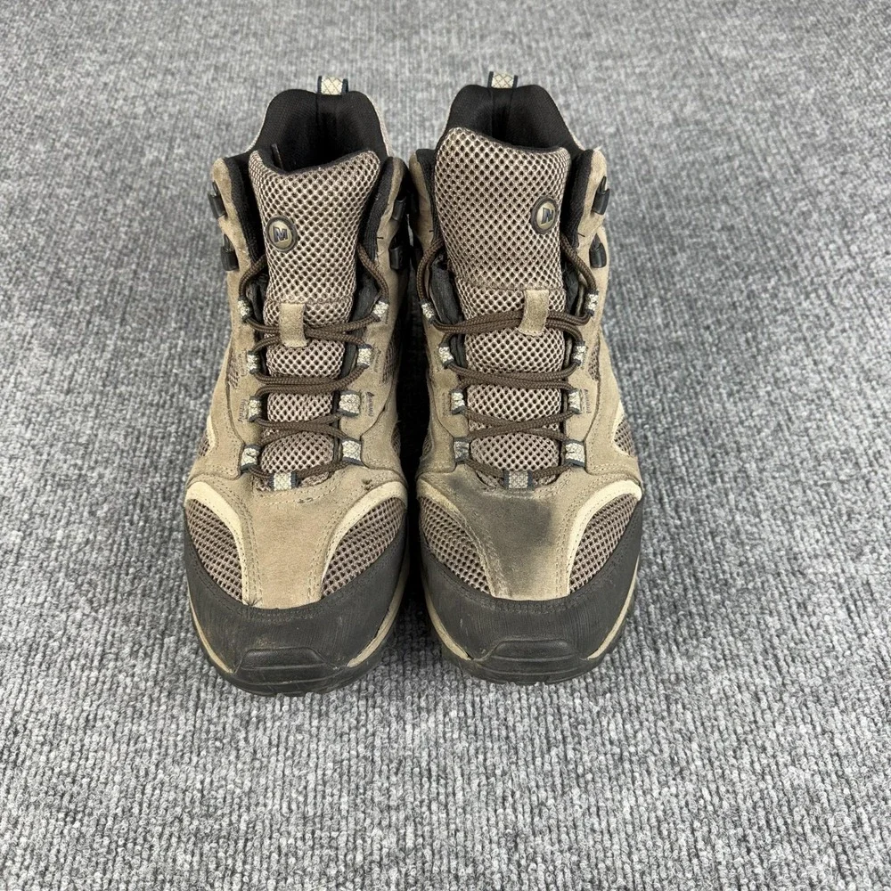 Merrell Boots Mens Size 10.5 Brown Boulder Trail Hiking Combat Air Cushion‎