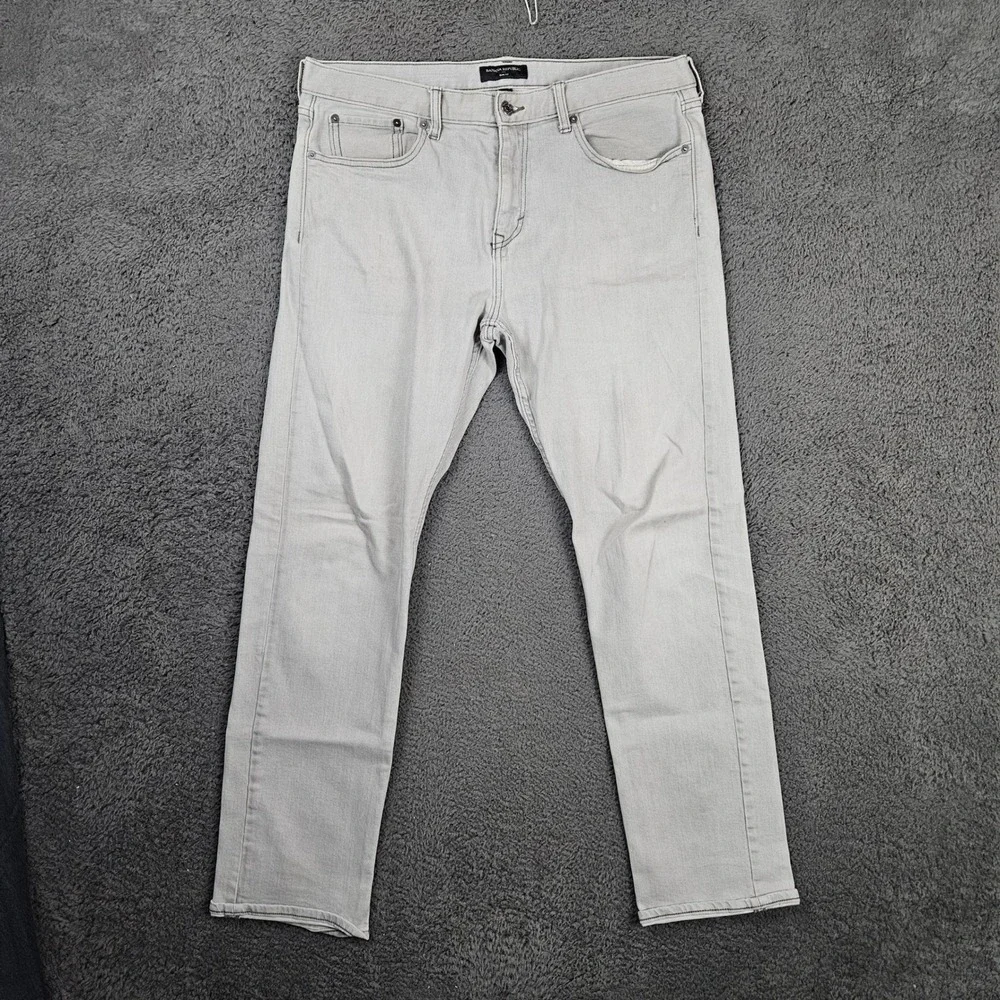 Banana Republic Mens Slim‎ Fit Light Gray Denim Jeans 36x34