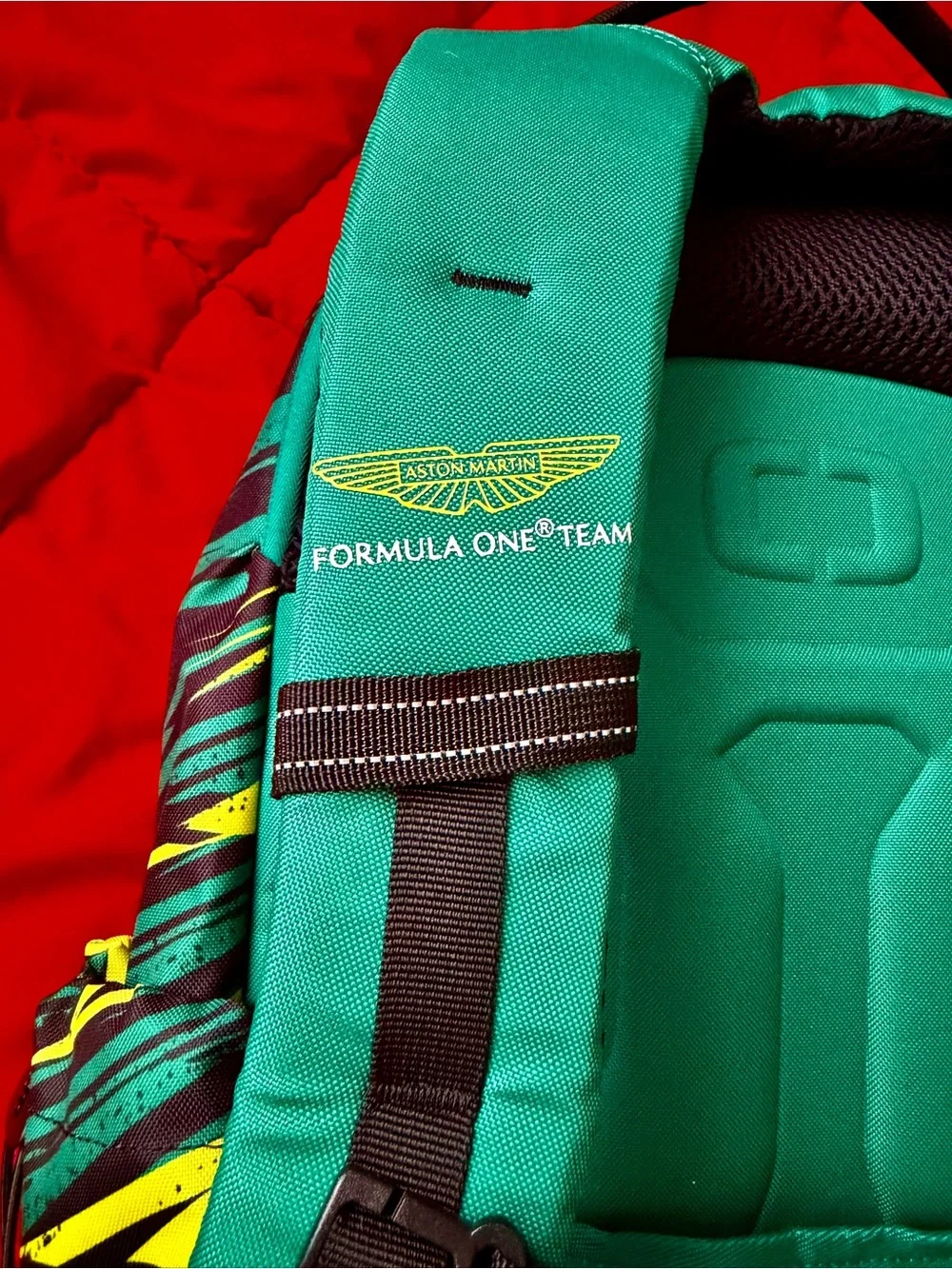 Aston Martin green backpack