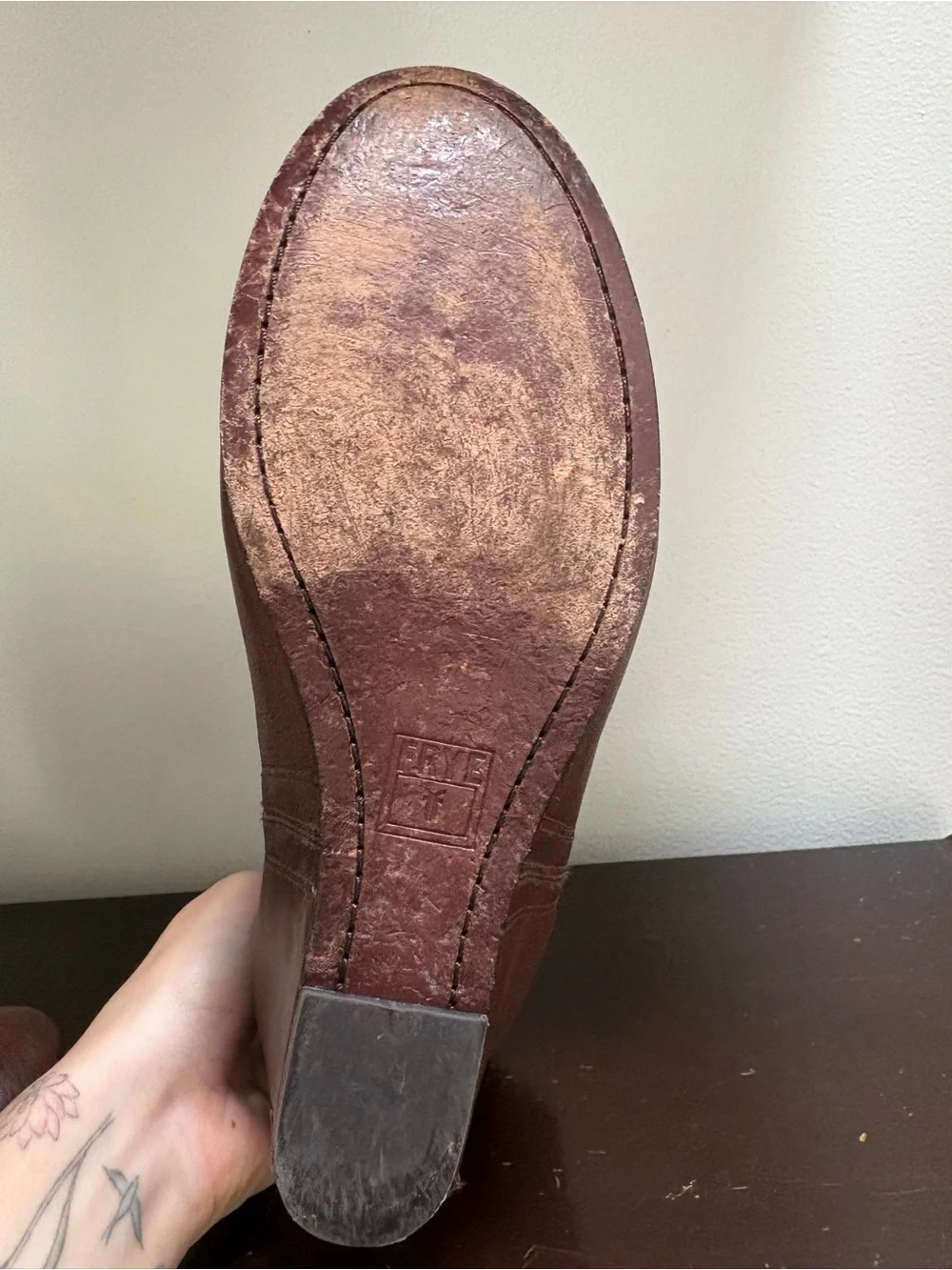 Frye soft cognac