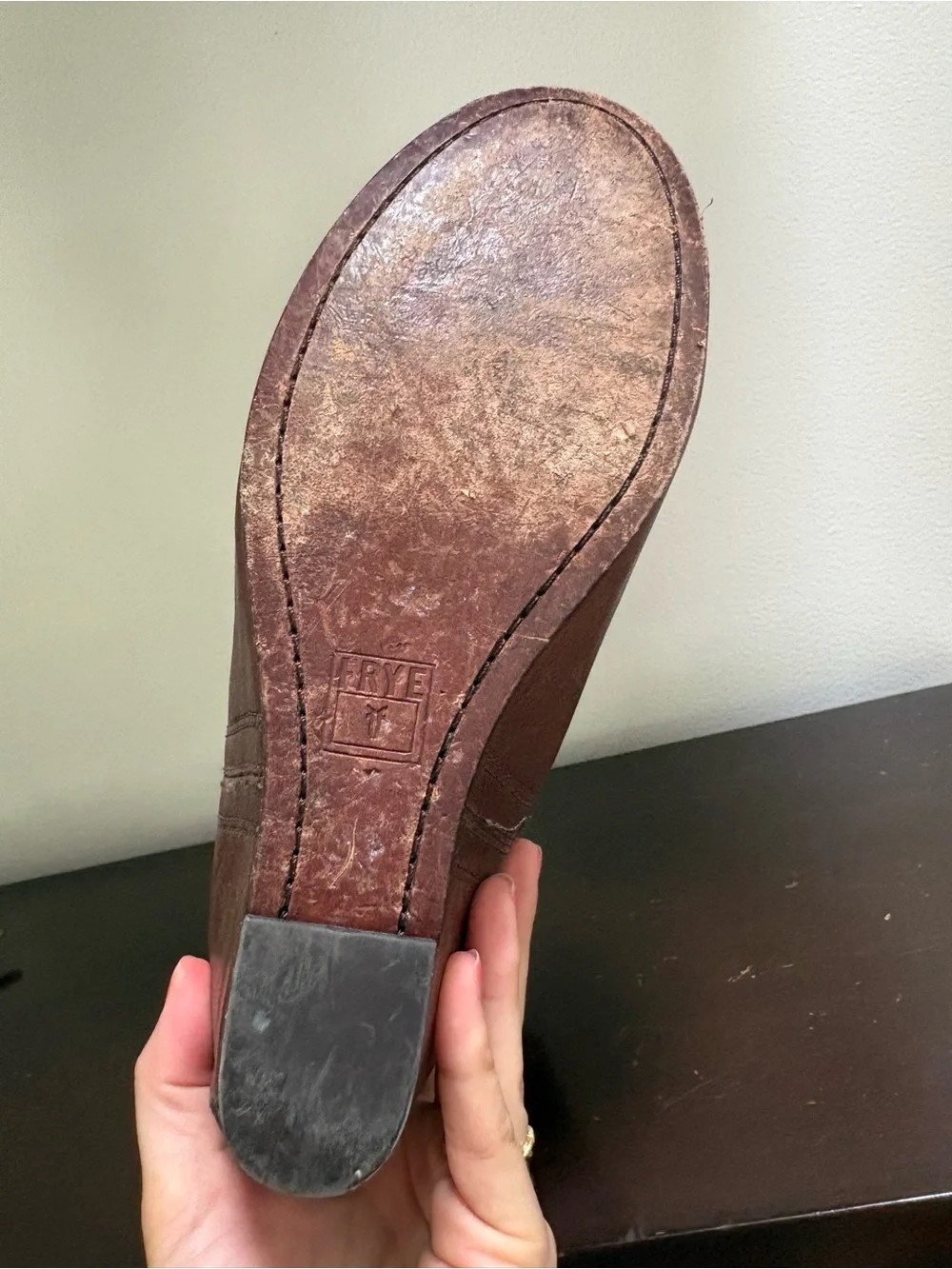 Frye soft cognac