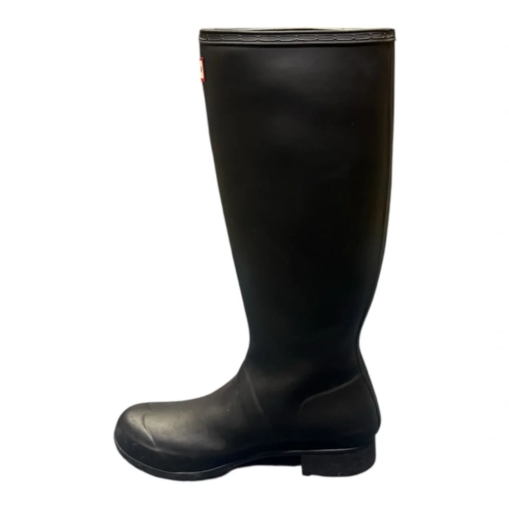 Hunter Original Tall Black Matte Rain Boots Womens Size‎ 7 Wellington Boots