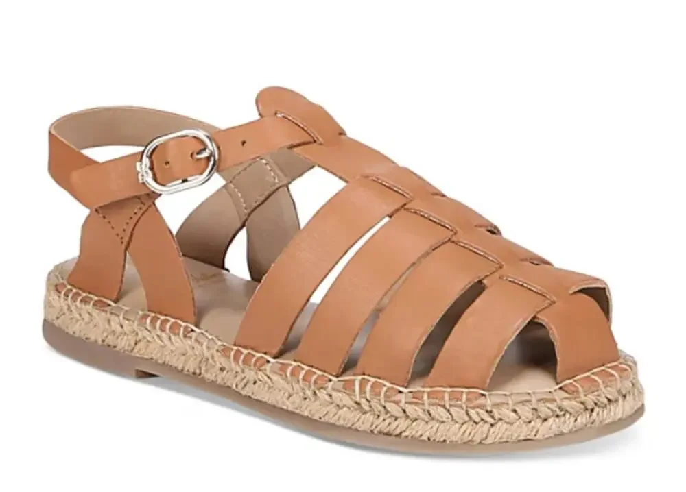 Sam Edelman Girls Kora Sandals US 4 M EU 36 Brown Leather NIB