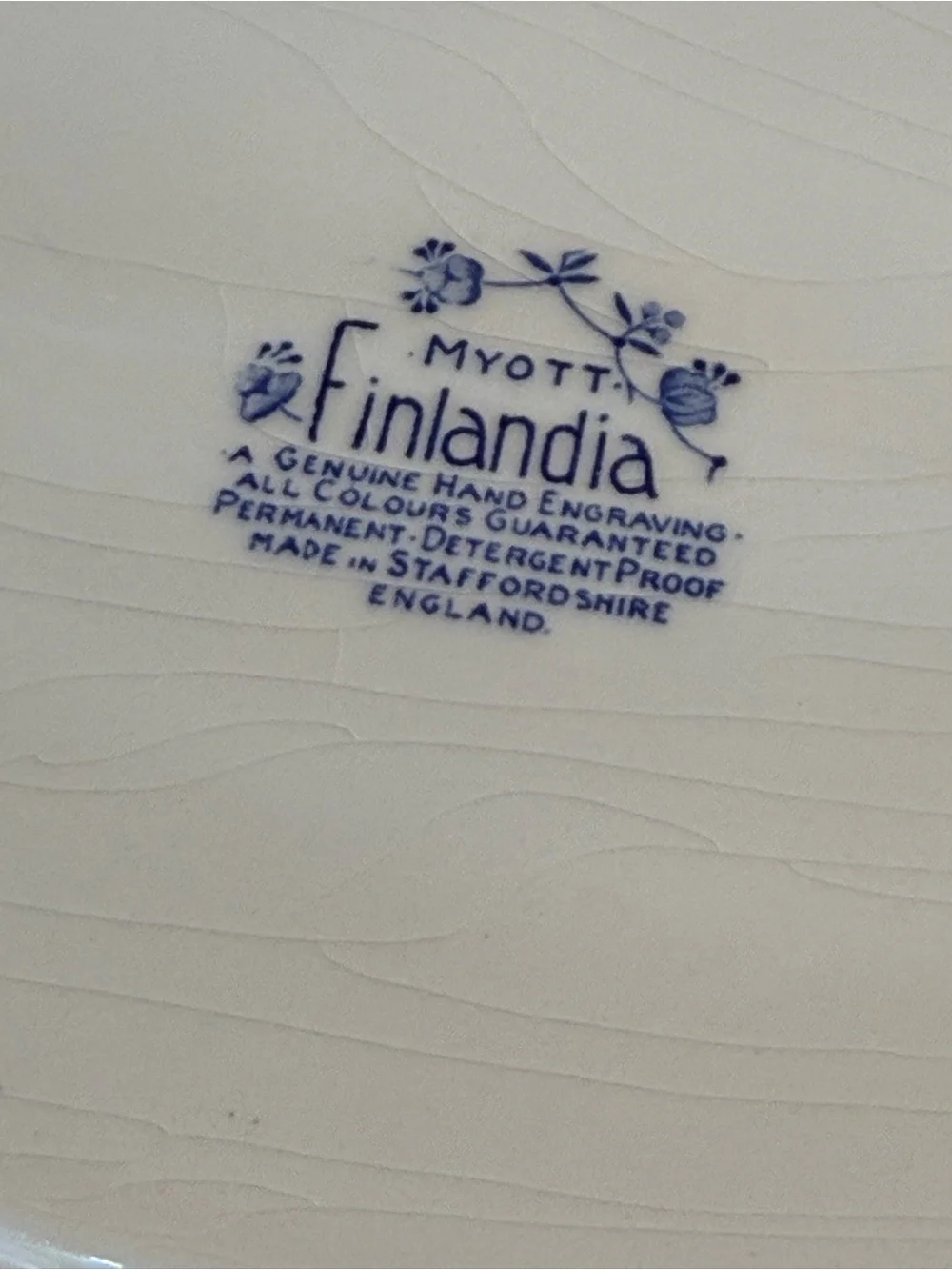 Vintage Finlandia 14” Oval Serving Platter  by MYOTT STAFFORDSHIRE