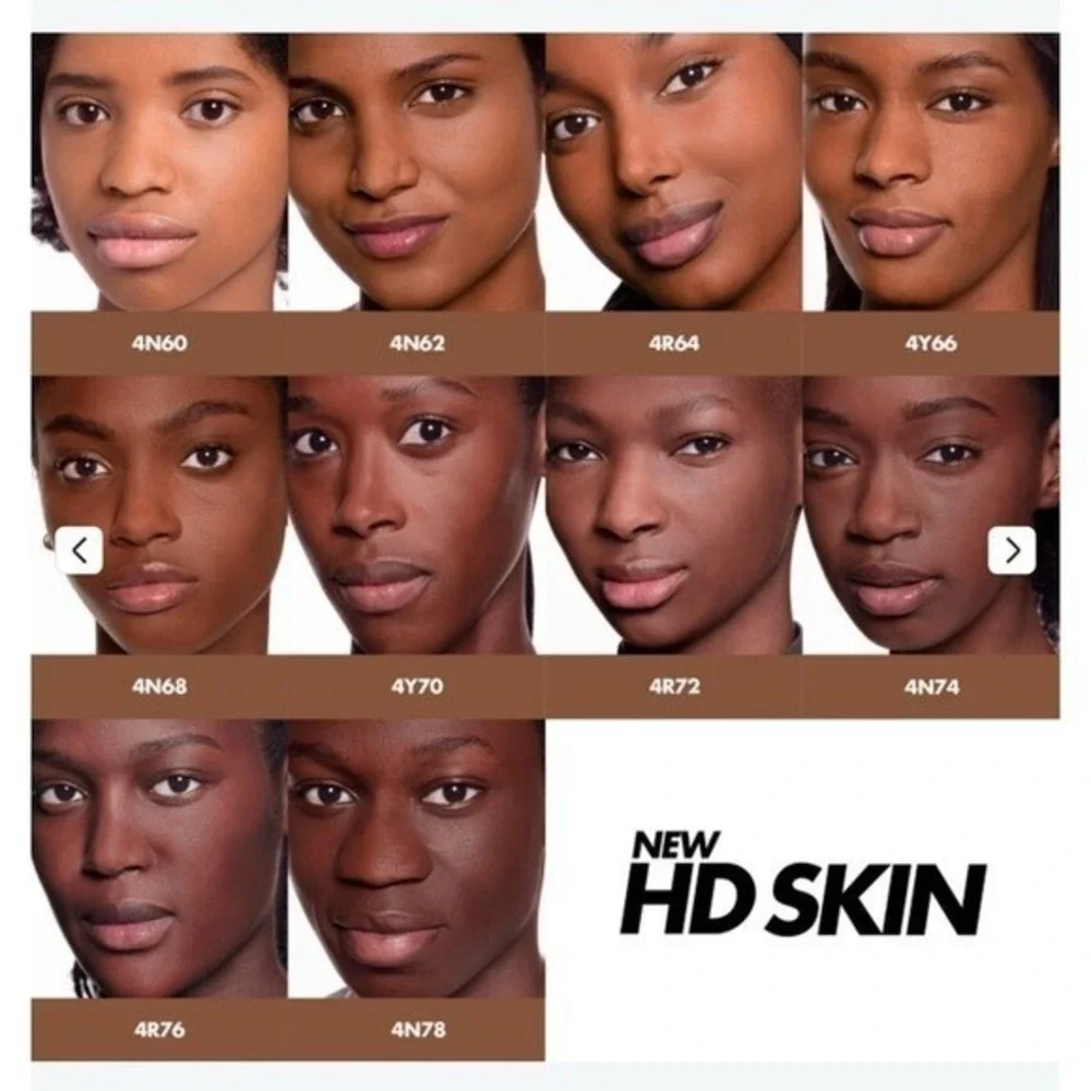 HD‎ Skin Undetectable Foundation – Shade 4R76 Cool Ebony | New in Box