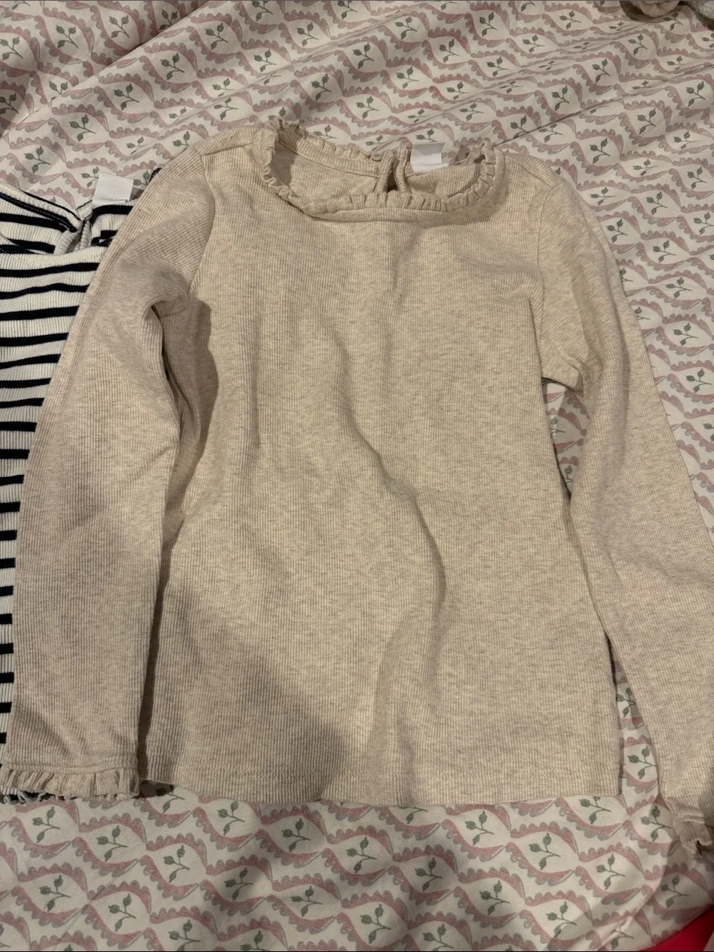 GAP Kids Long Sleeve Tops Pack - Lilac, Black Stripe, Cream, Pinks