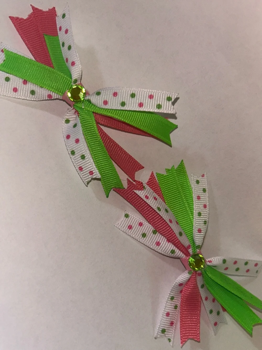 Cute Watermelon Polka Dot Hair Bows for Kids