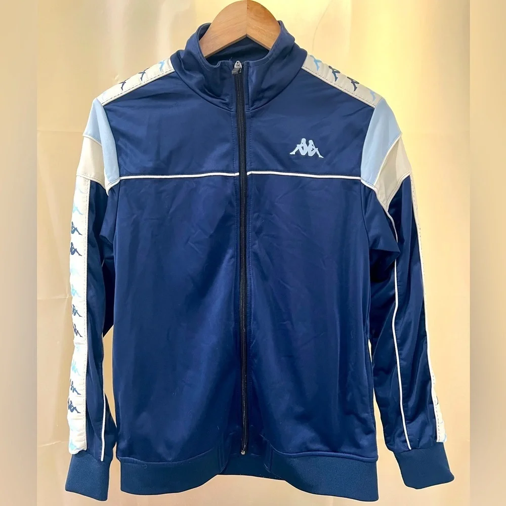 KAPPA - Vintage Blue Track Jacket Zip Up - size M - fits like XS
