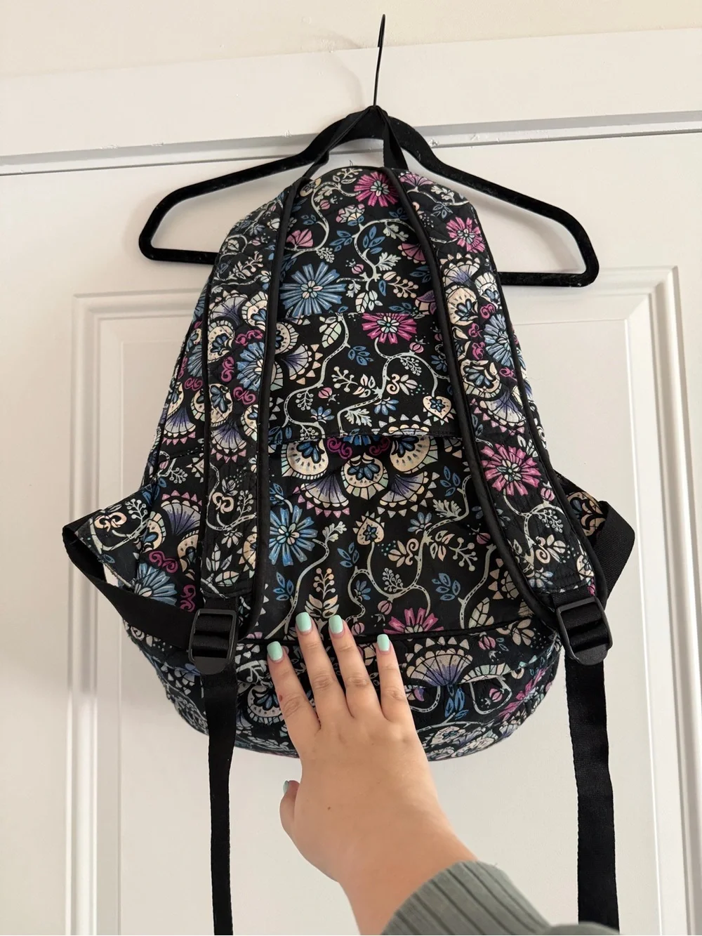 Vera Bradley Iconic Campus Backpack in the Bramble floral pattern