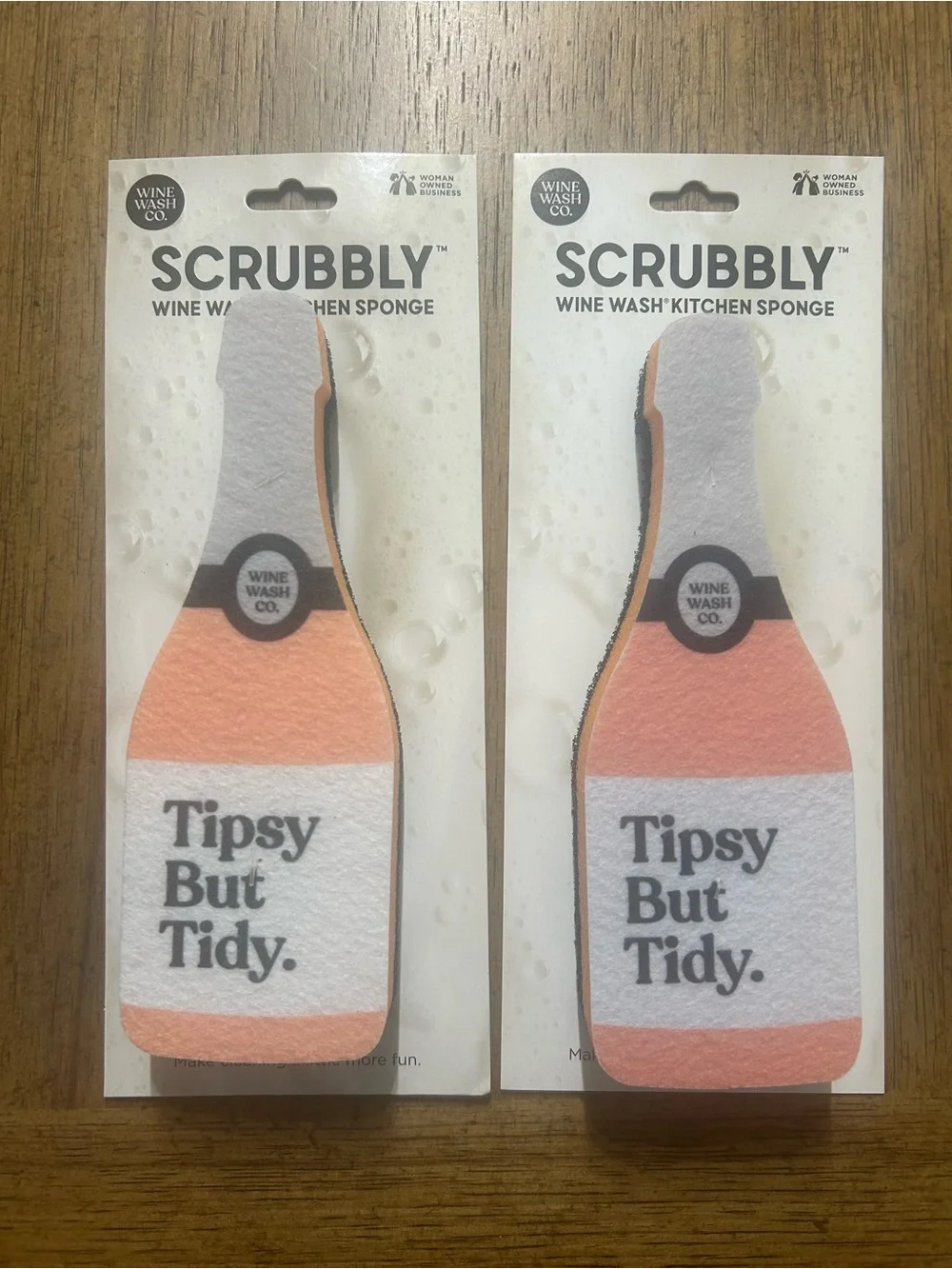 Scrubbly 'Tipsy But Tidy' 🍷 🧽 Kitchen Sponge - set of 2 🆕