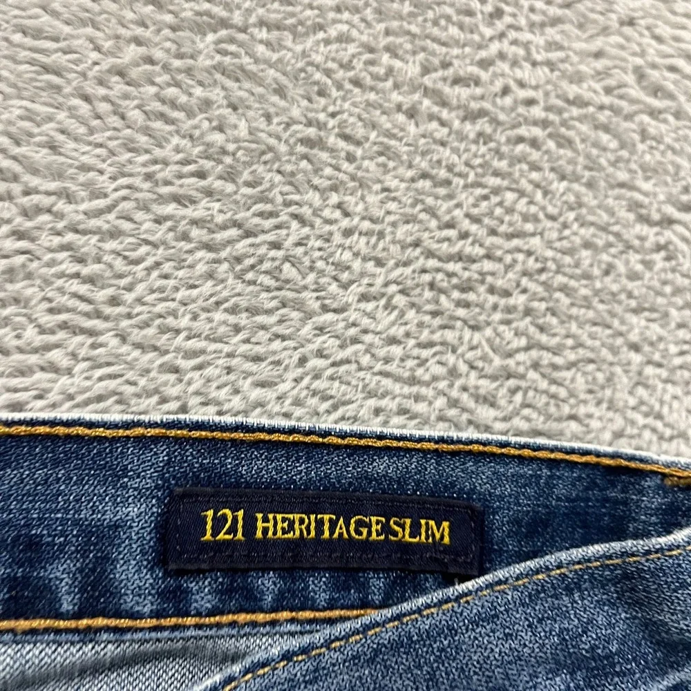 Lucky Brand Jeans‎ Men 33x32 Blue 121 Heritage Slim Distressed Western Straight