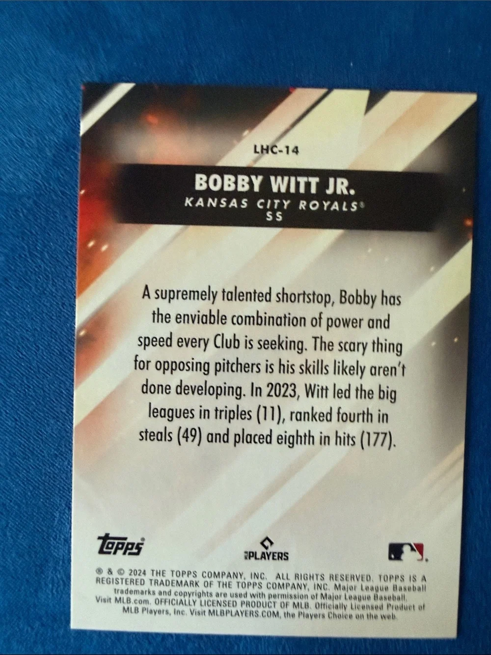Topps baseball card